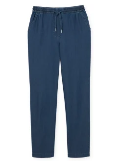 Femme Daxon Pantalon élastiqué en chambray