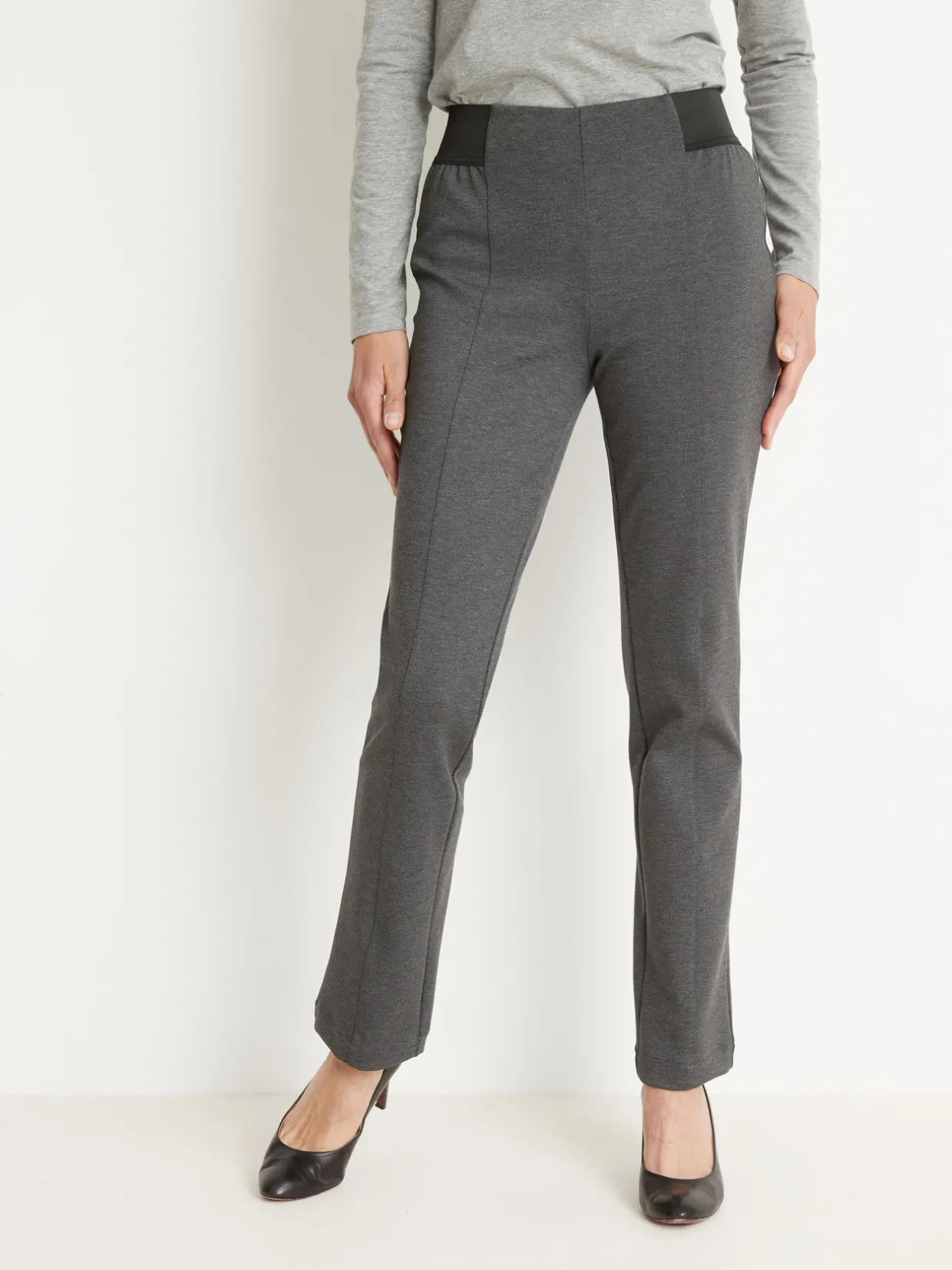 Femme Daxon Pantalon élastiqué en maille milano