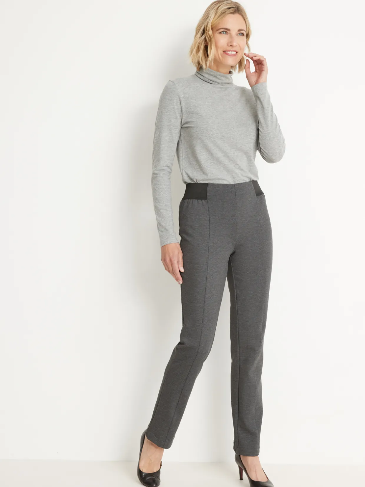 Femme Daxon Pantalon élastiqué en maille milano