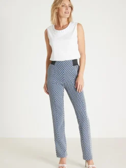 Femme Daxon Pantalon élastiqué en maille milano