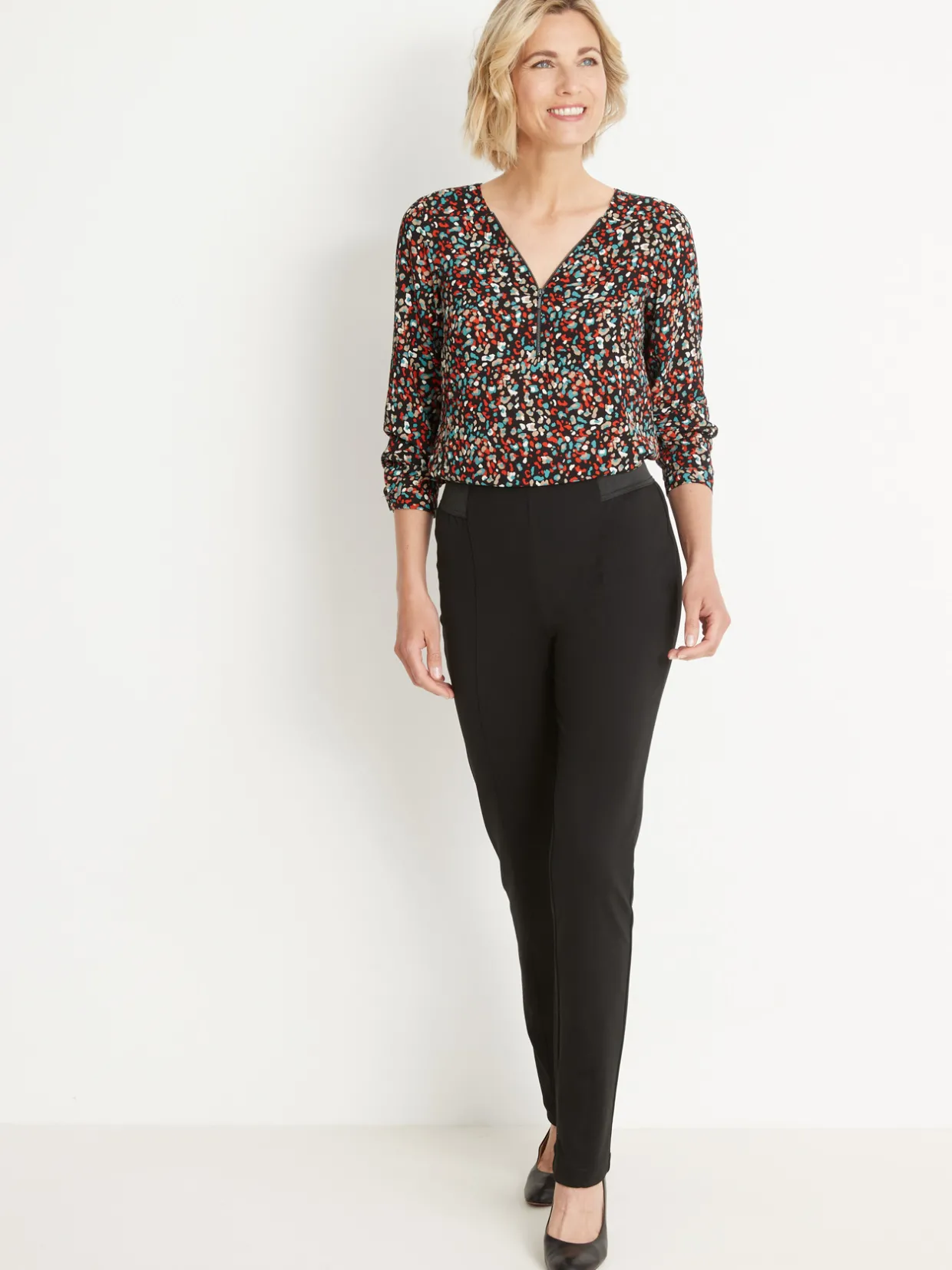 Femme Daxon Pantalon élastiqué en maille milano