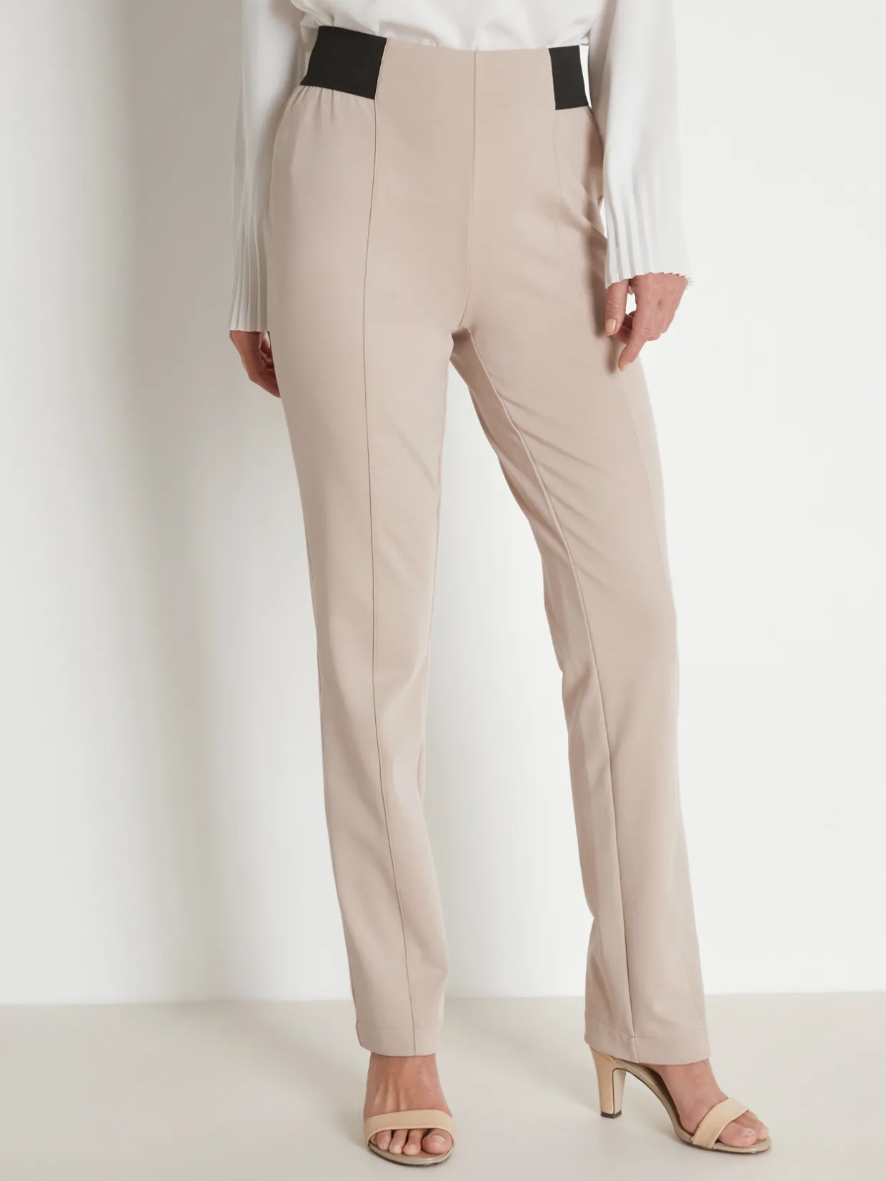 Femme Daxon Pantalon élastiqué en maille milano