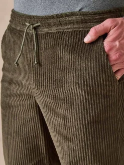 Homme Daxon Pantalon élastiqué en velours 200 raies