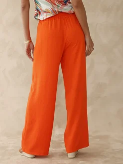 Femme Daxon Pantalon palazzo élastiqué dos
