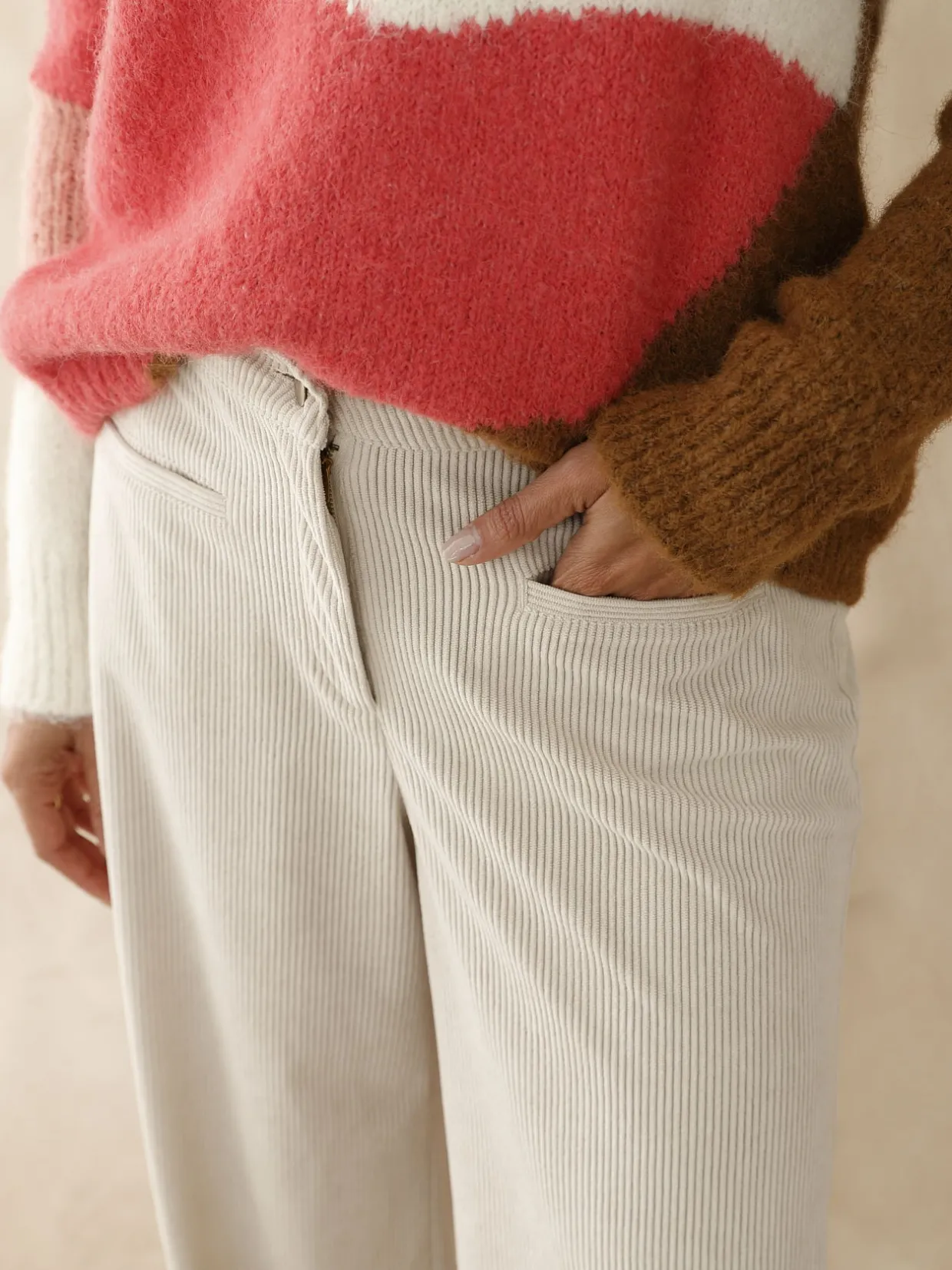 Femme Daxon Pantalon évasé en velours côtelé