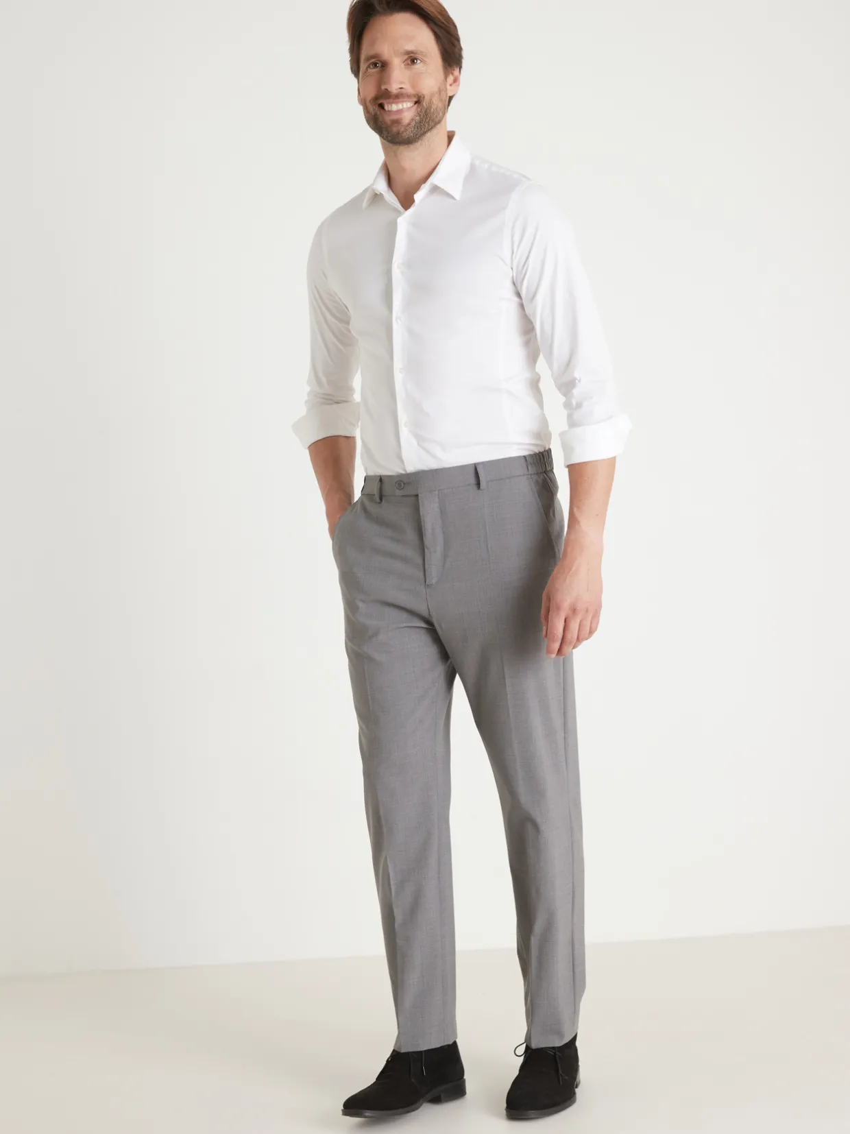 Homme Daxon Pantalon ville élastiqué 43% laine