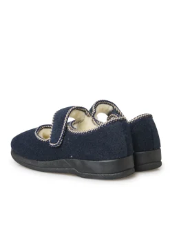 Femme Pédiconfort Pantoufles babies fourrées à scratch