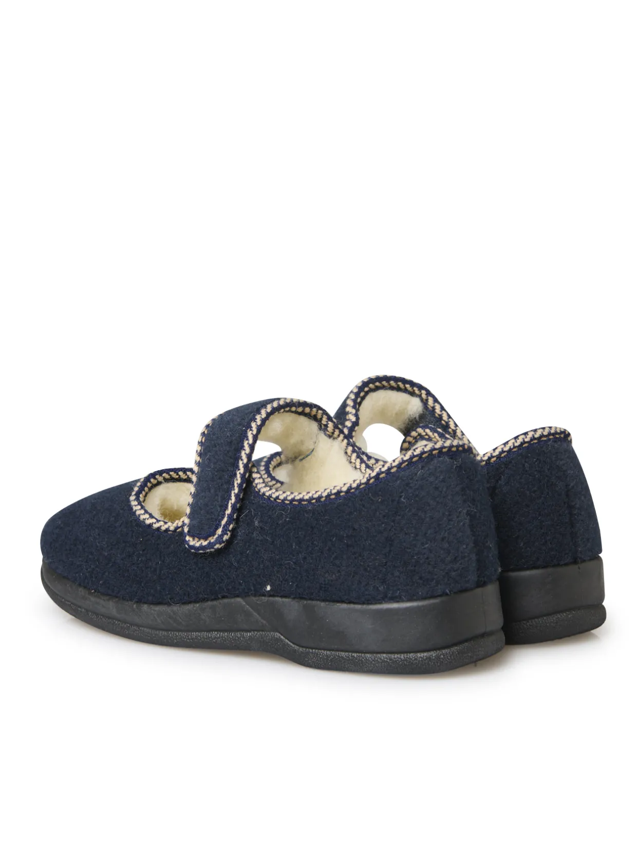 Femme Pédiconfort Pantoufles babies fourrées à scratch