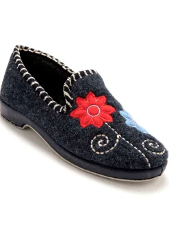 Femme Pédiconfort Pantoufles brodées