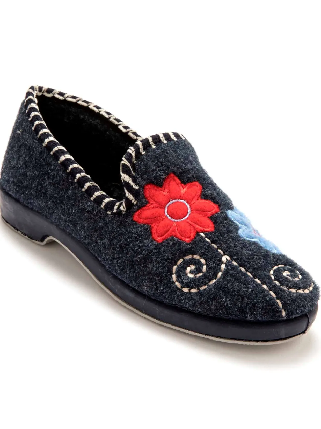 Femme Pédiconfort Pantoufles brodées