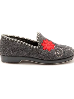 Femme Pédiconfort Pantoufles brodées