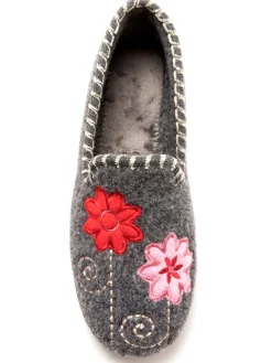 Femme Pédiconfort Pantoufles brodées