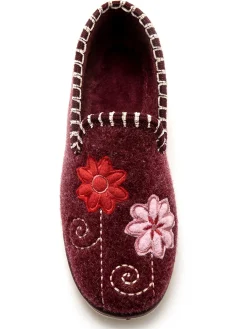 Femme Pédiconfort Pantoufles brodées
