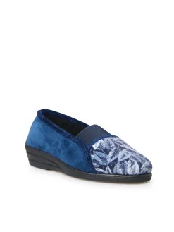 Femme Pédiconfort Pantoufles élastiquées molletonnées