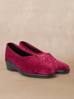 Femme Pédiconfort Pantoufles molletonnées élastiquées