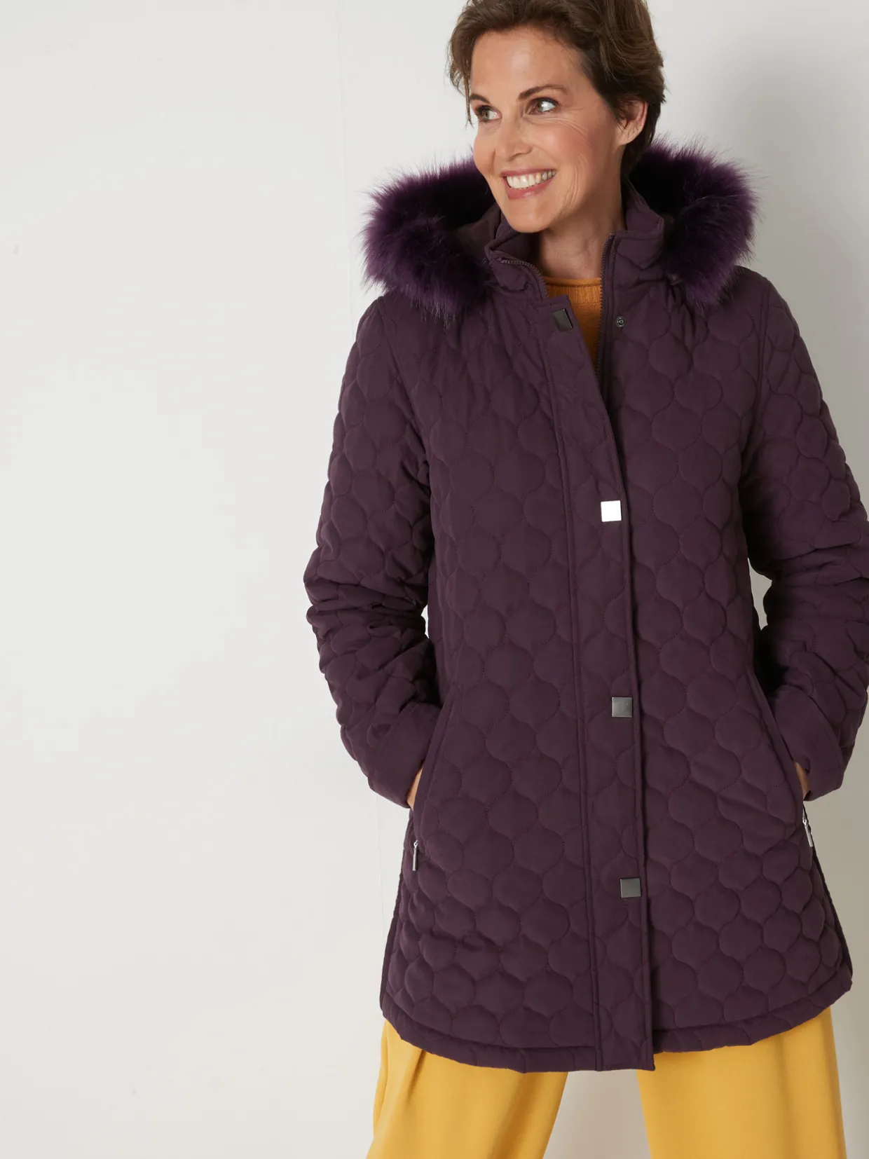 Femme Daxon Parka matelassée courte en microfibre
