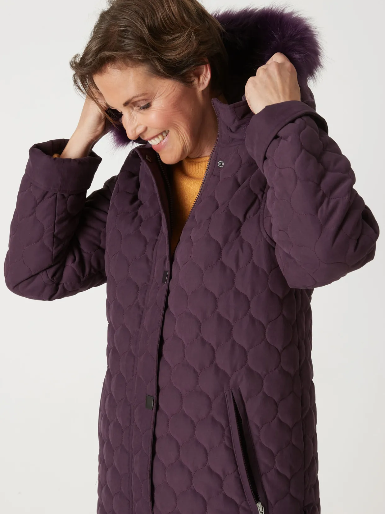 Femme Daxon Parka matelassée courte en microfibre