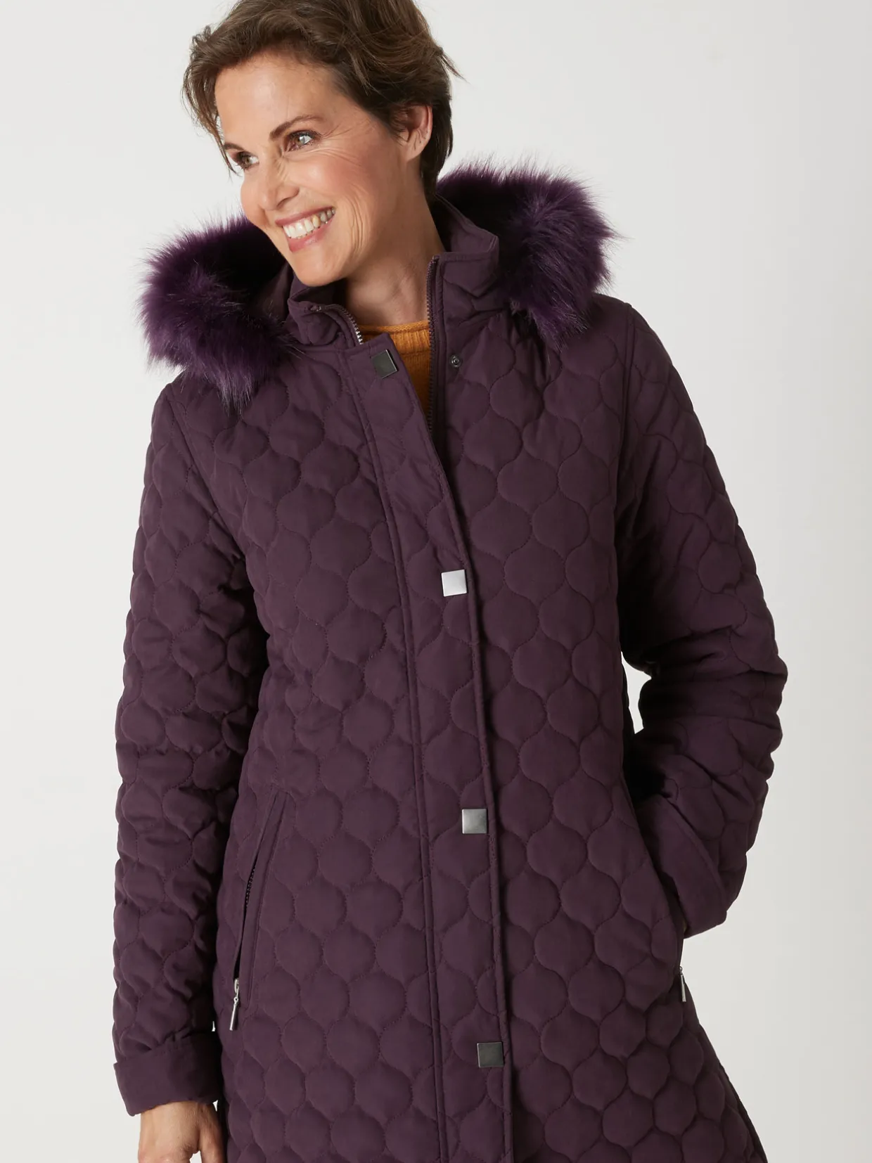 Femme Daxon Parka matelassée courte en microfibre