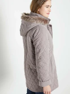 Femme Daxon Parka matelassée courte en microfibre
