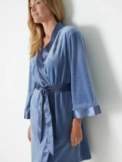 Daxon Peignoir kimono court velours