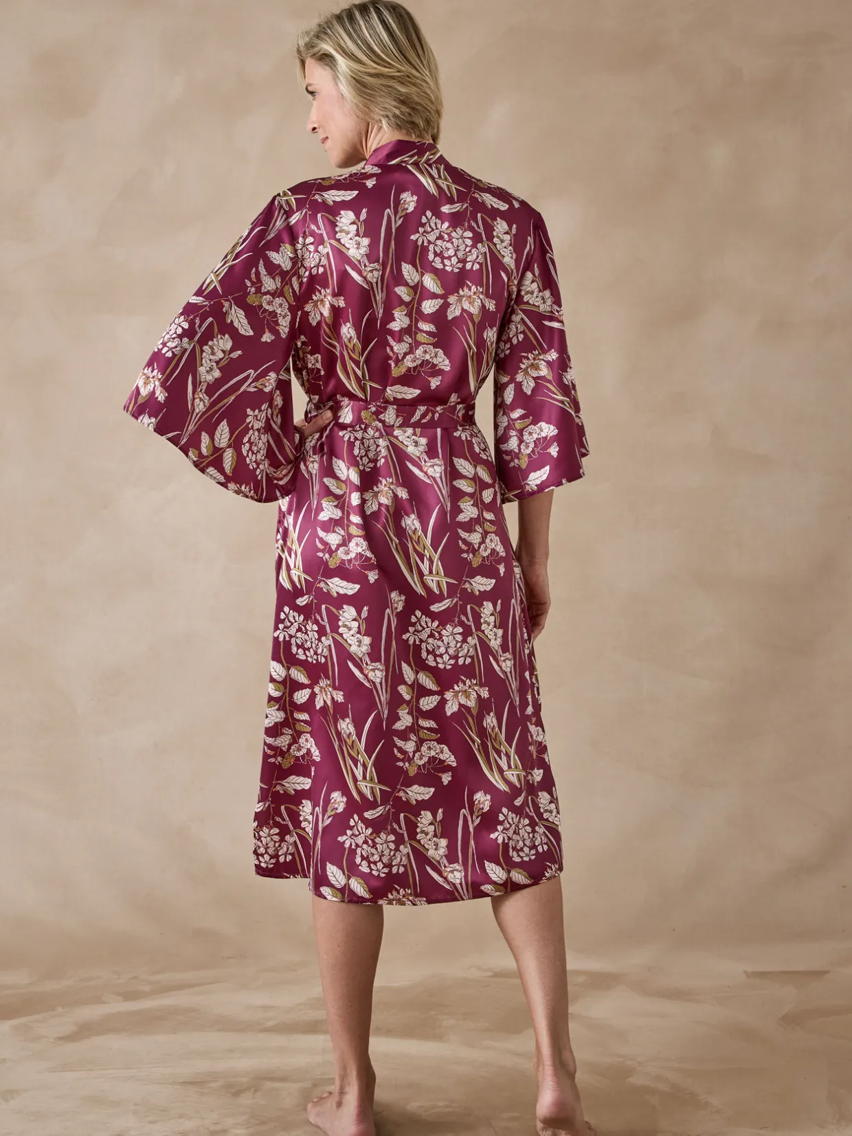 Daxon Peignoir kimono en satin
