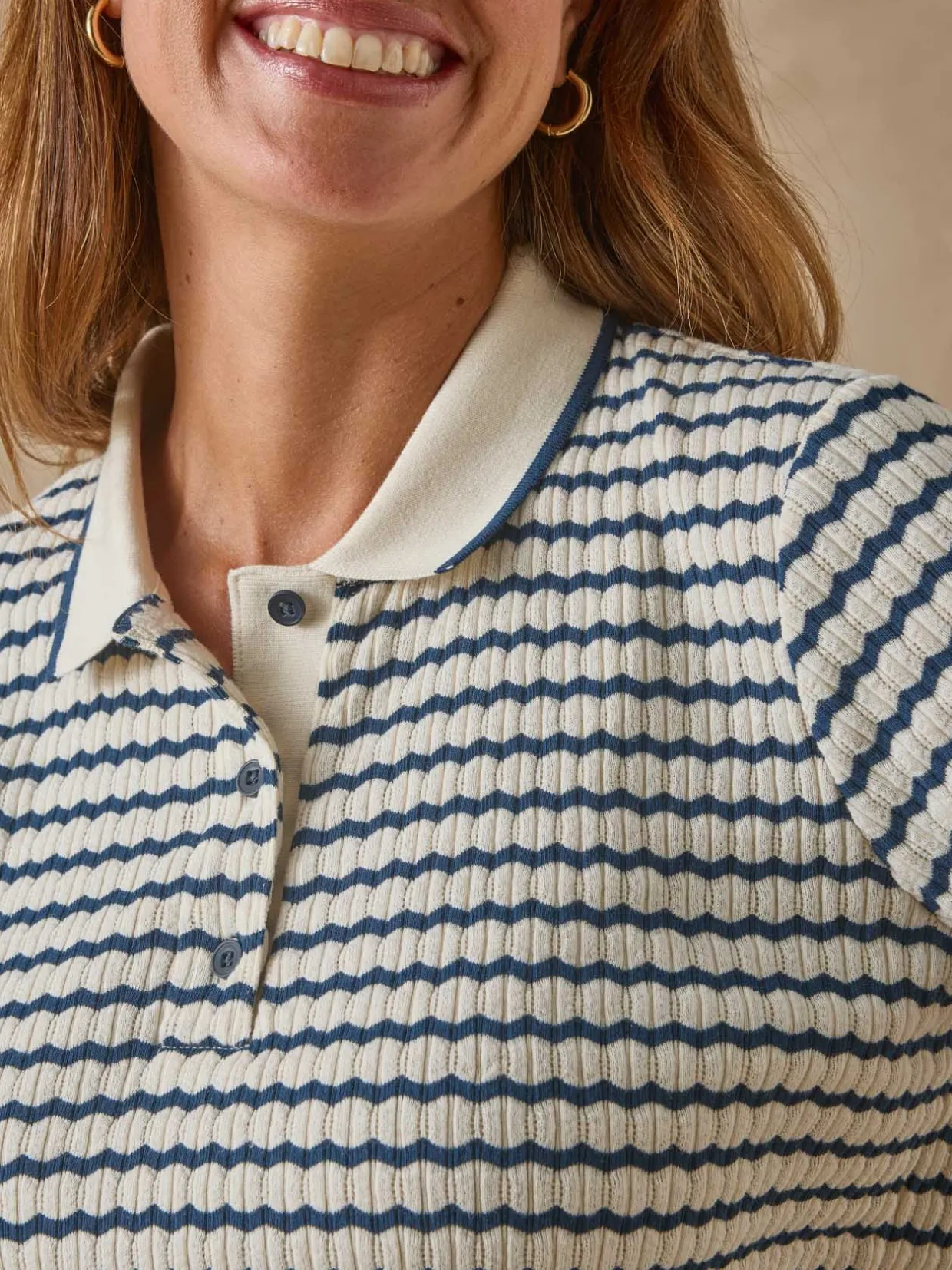 Femme Daxon Polo en maille jacquard fantaisie