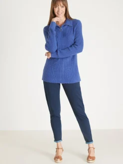 Femme Daxon Pull à col camionneur zippé