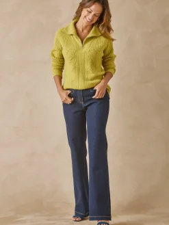 Femme Daxon Pull à col camionneur zippé