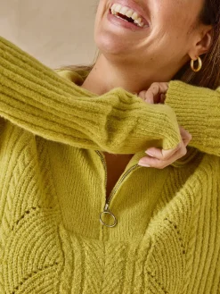 Femme Daxon Pull à col camionneur zippé