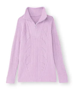 Femme Daxon Pull à col camionneur zippé