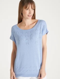 Femme Daxon Pull ajouré manches T