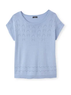 Femme Daxon Pull ajouré manches T