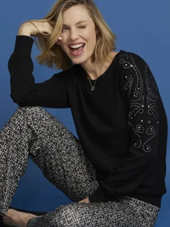 Femme Daxon Pull avec strass