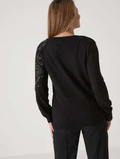 Femme Daxon Pull avec strass