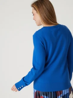 Femme Daxon Pull boutons-bijoux aux manches