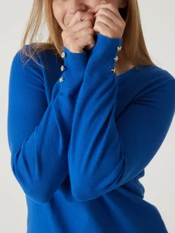 Femme Daxon Pull boutons-bijoux aux manches