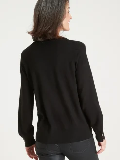 Femme Daxon Pull boutons-bijoux aux manches