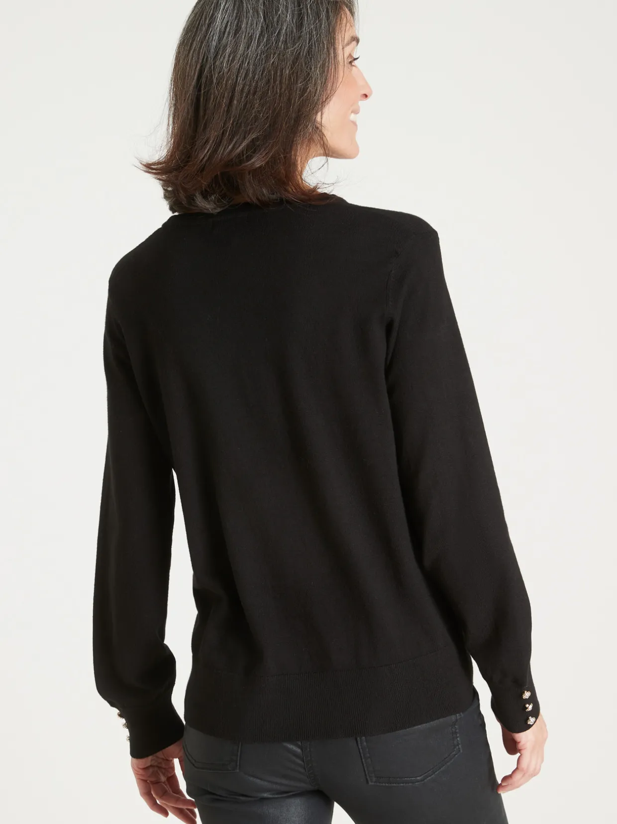 Femme Daxon Pull boutons-bijoux aux manches