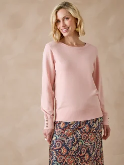 Femme Daxon Pull boutons-bijoux aux manches