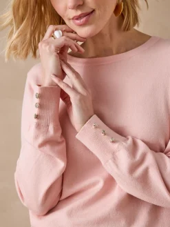 Femme Daxon Pull boutons-bijoux aux manches