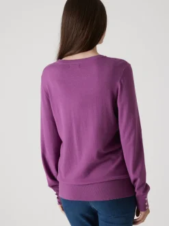 Femme Daxon Pull boutons-bijoux aux manches