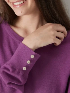 Femme Daxon Pull boutons-bijoux aux manches