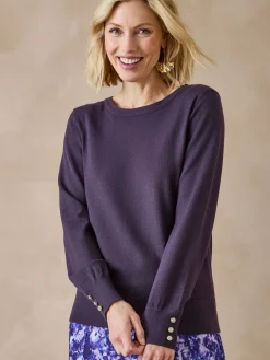 Femme Daxon Pull boutons-bijoux aux manches