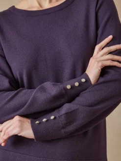 Femme Daxon Pull boutons-bijoux aux manches