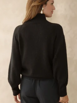 Femme Daxon Pull brodé col montant