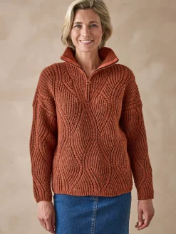 Femme Daxon Pull camionneur zippé et bonnet