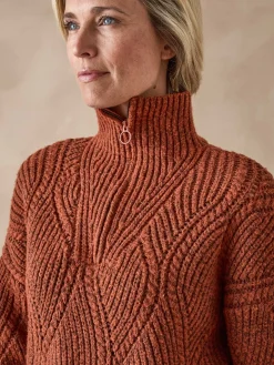 Femme Daxon Pull camionneur zippé et bonnet