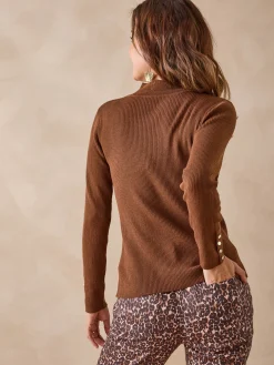 Femme Daxon Pull col montant avec laine