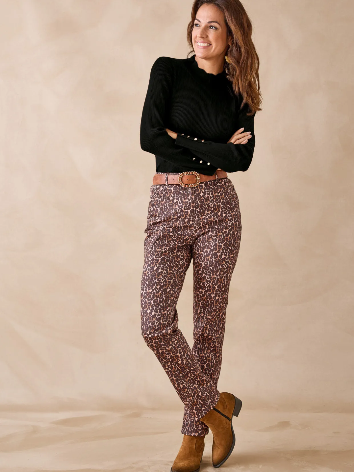 Femme Daxon Pull col montant avec laine