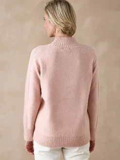 Femme Daxon Pull col montant en jersey envers